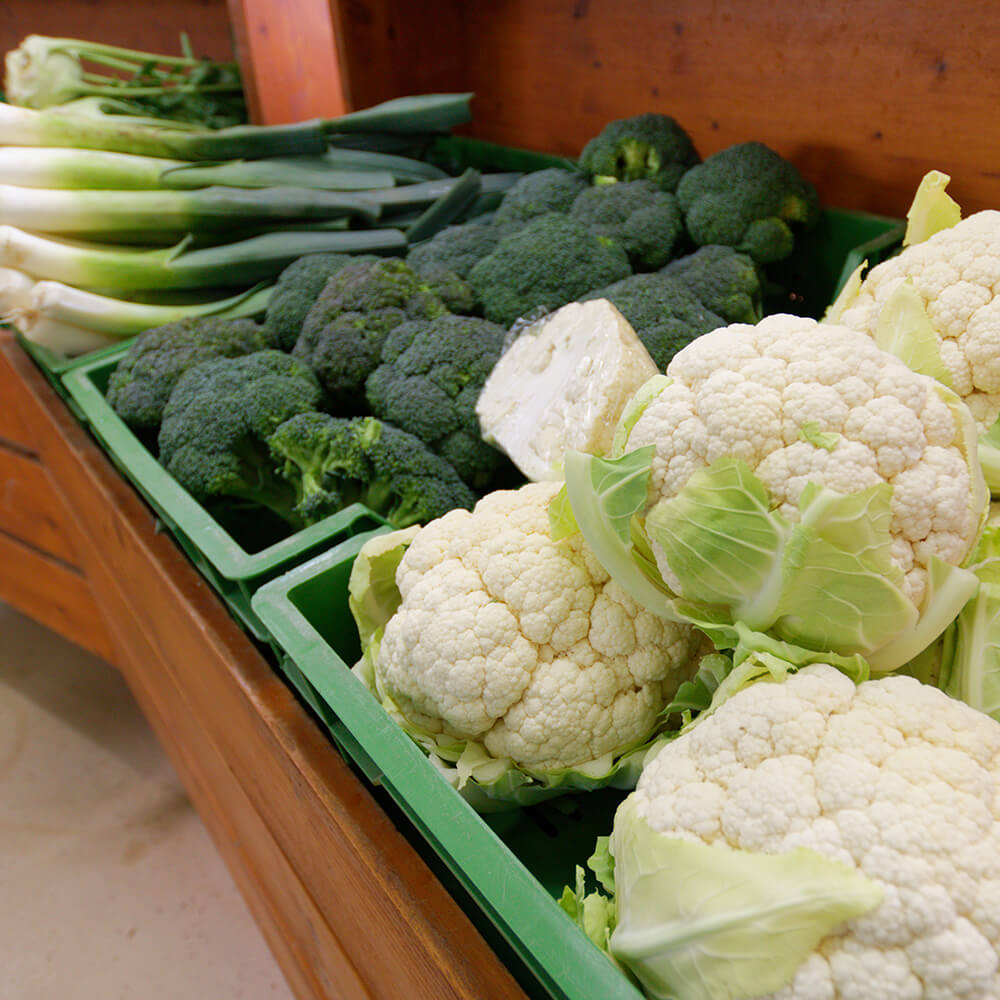 Lauch, Brokkoli und Blumenkohl